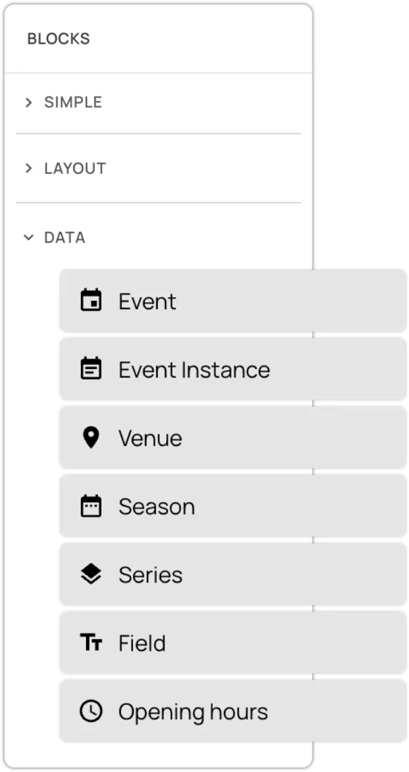 Slide field bound to a live event data source