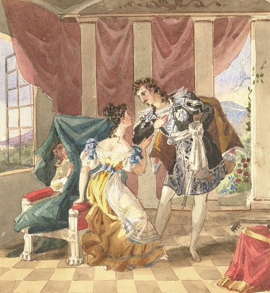 19th-century illustration of a scene from The Marriage of Figaro