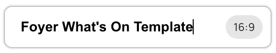 Slide template name