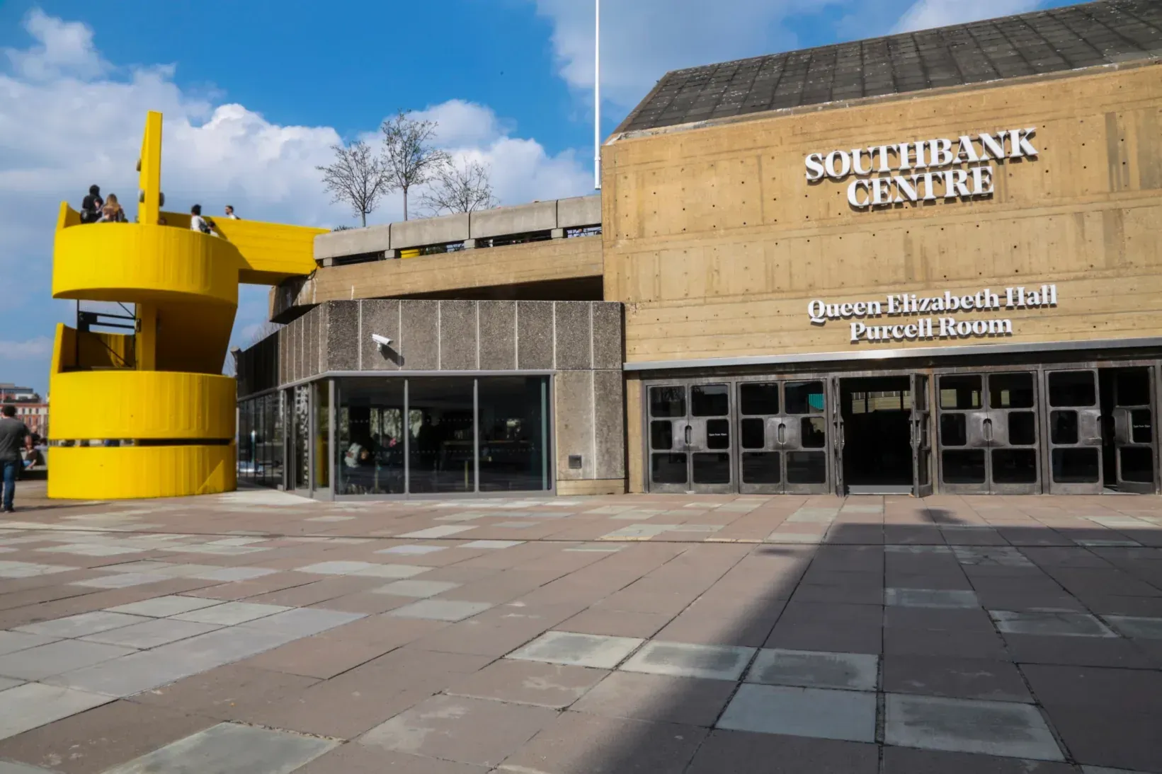 Entrance to Southbank Centre in London on a sunny day.